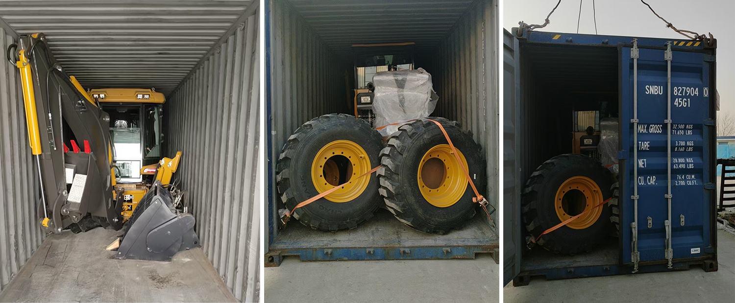 メキシコの田舎の道路維持管理におけるSAAO WZ388バックホーローダー